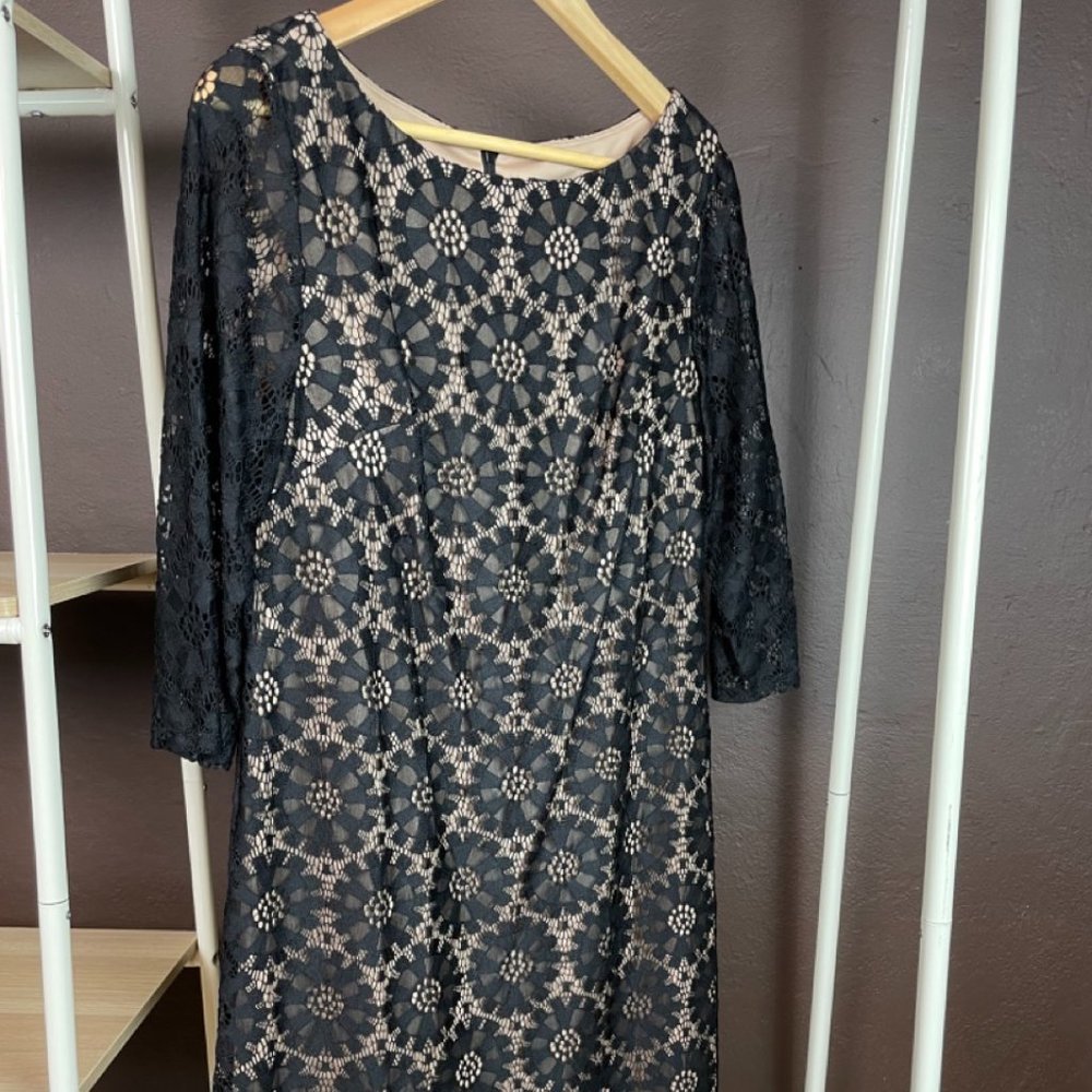 Jessica Howard Black Lace Cocktail Dress size 10